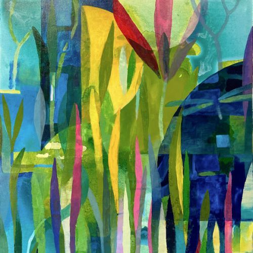 SCHILFLANDSCHAFT MIT LIBELLE